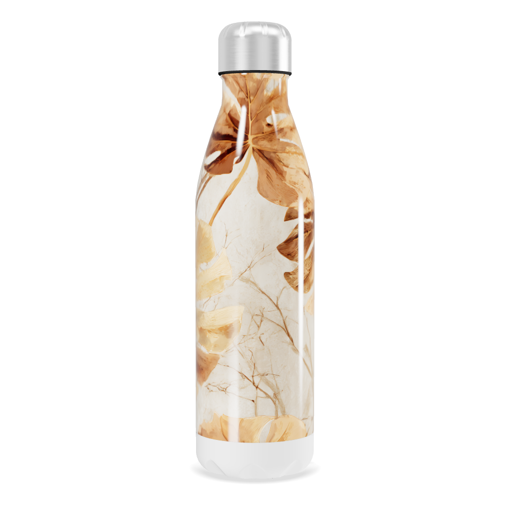Garrafa Inox - Floral Bege