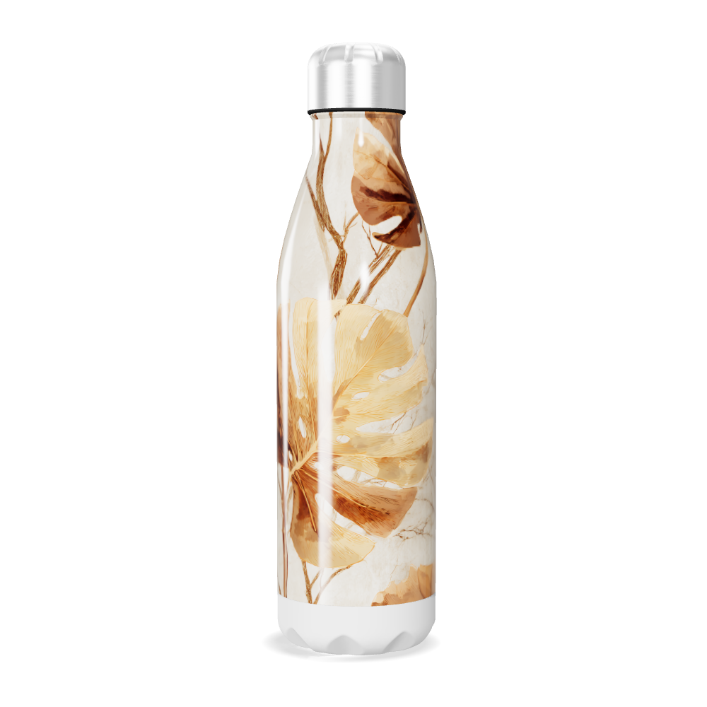 Garrafa Inox - Floral Bege