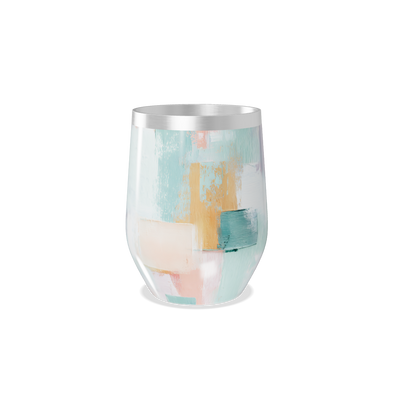 Copo Térmico Slim - Estampa Abstrata Pastel