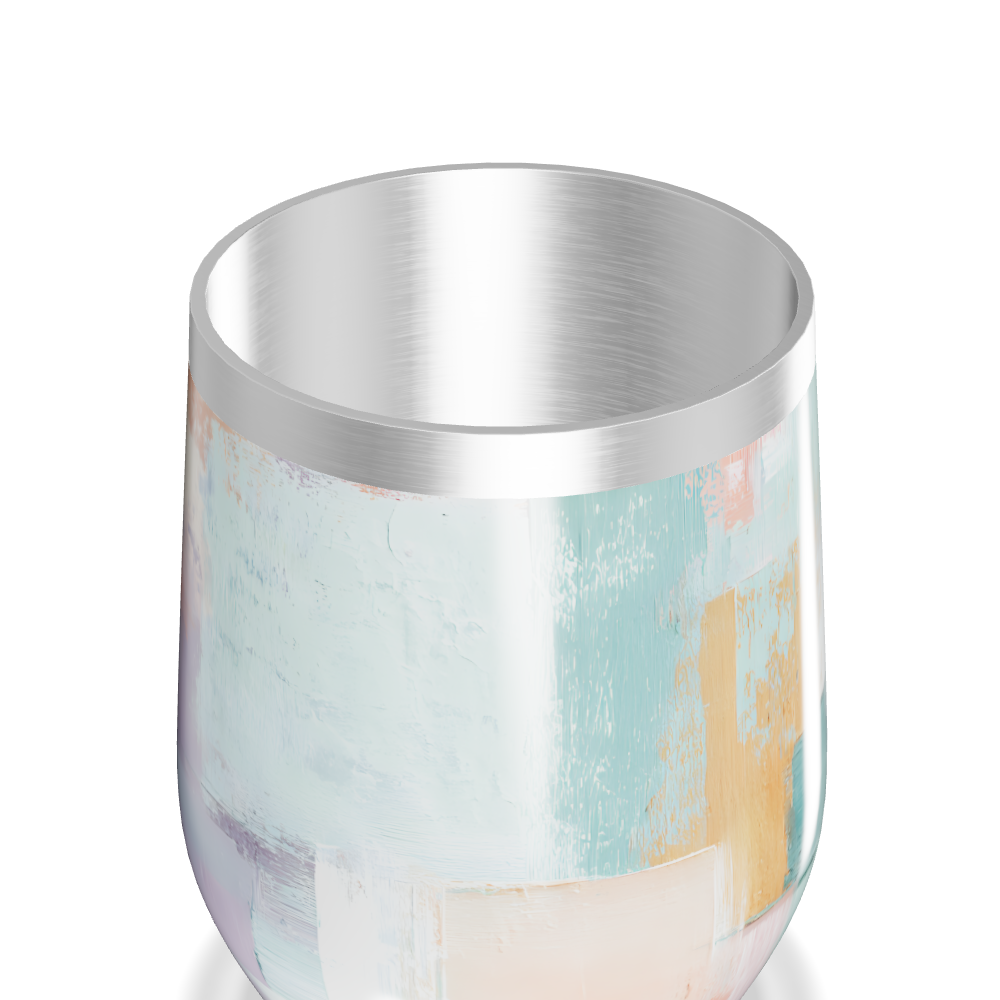 Copo Térmico Slim - Estampa Abstrata Pastel