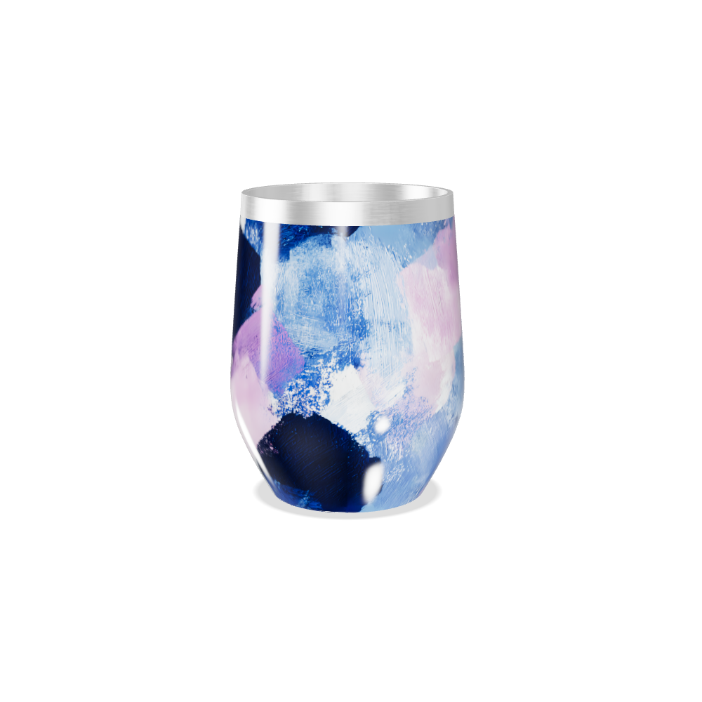 Copo Térmico Slim - Design Abstrato Azul