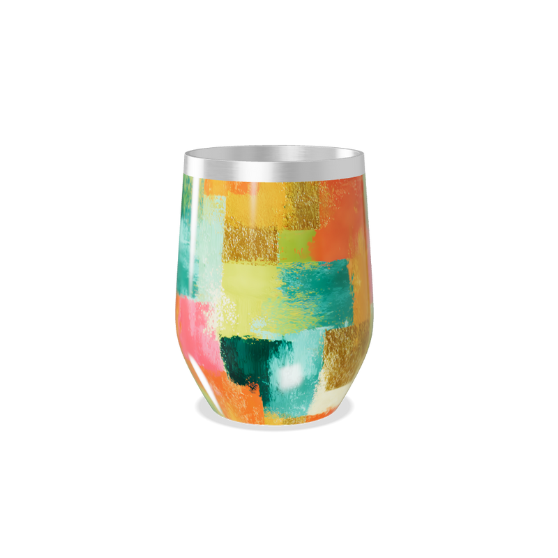 Copo Térmico Slim - Estampa Colorida Abstrata