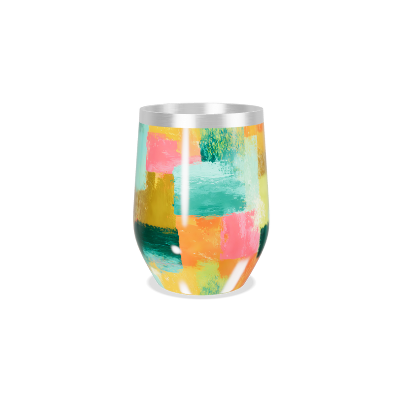 Copo Térmico Slim - Estampa Colorida Abstrata