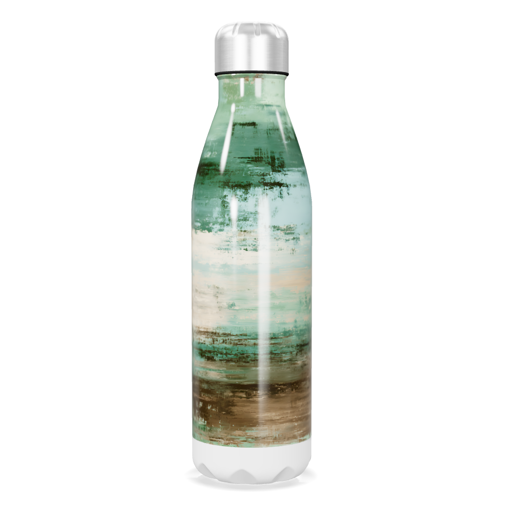 Garrafa Inox - Estampa Verde e Marrom