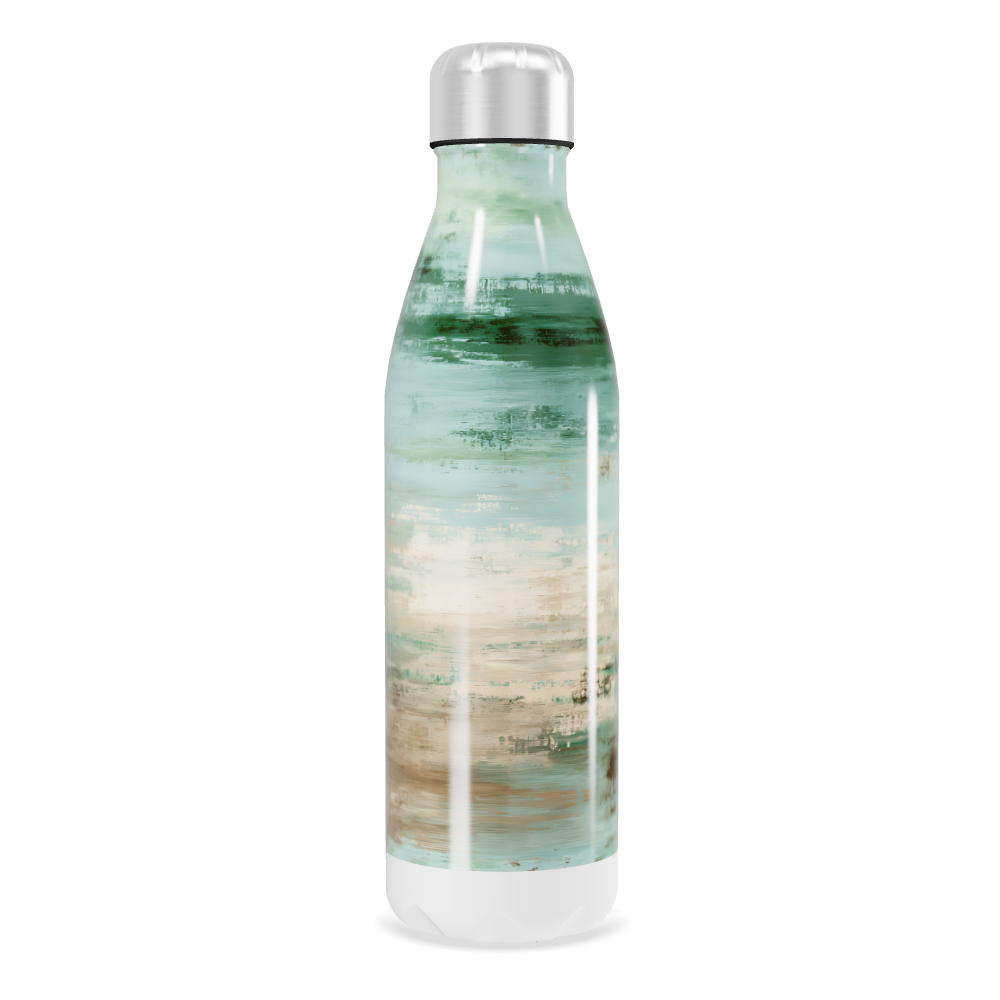 Garrafa Inox - Estampa Verde e Marrom