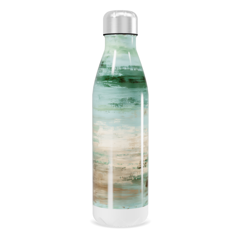 Garrafa Inox - Estampa Verde e Marrom