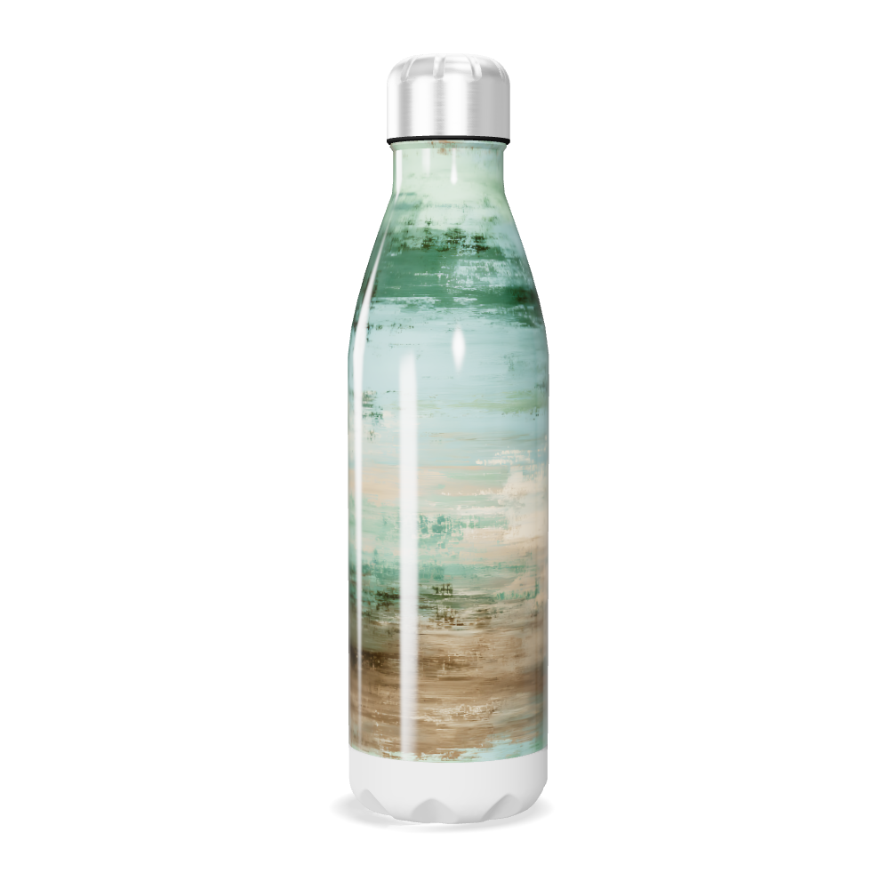 Garrafa Inox - Estampa Verde e Marrom