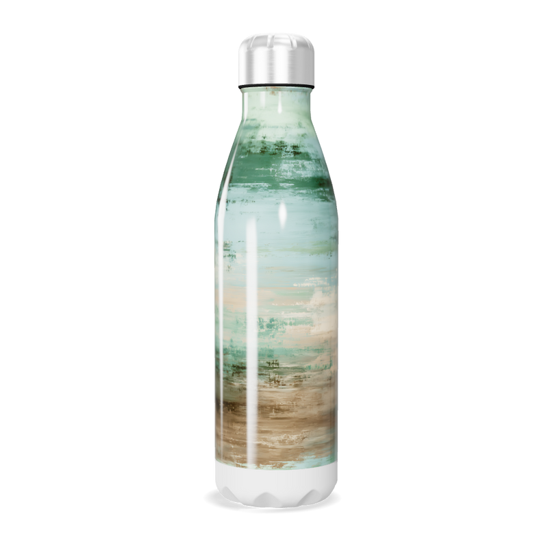 Garrafa Inox - Estampa Verde e Marrom