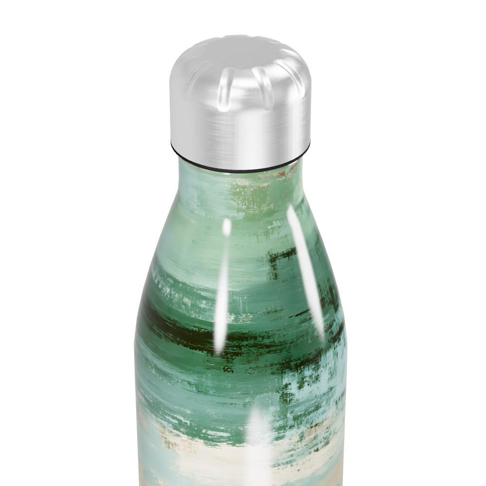 Garrafa Inox - Estampa Verde e Marrom