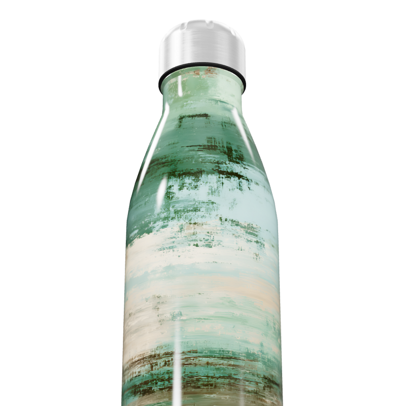 Garrafa Inox - Estampa Verde e Marrom