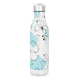 Garrafa Inox - Flores Azul e Branca