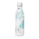 Garrafa Inox - Flores Azul e Branca
