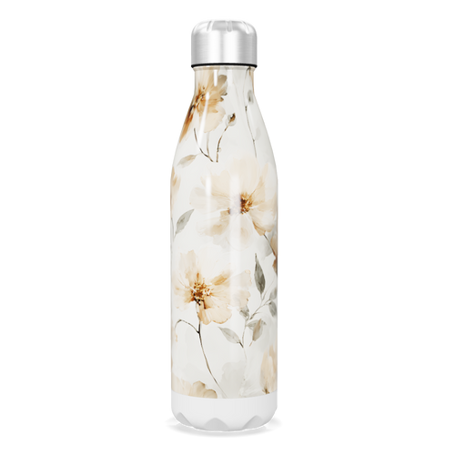 Garrafa Inox - Floral Bege