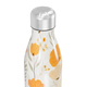 Garrafa Inox - Florais Laranja e Branco