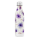 Garrafa Inox - Floral Roxo e Branco