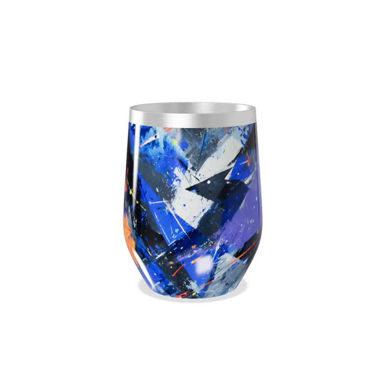 Copo Térmico Slim - Abstrato Azul Inox