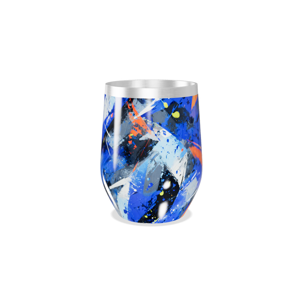 Copo Térmico Slim - Abstrato Azul Inox