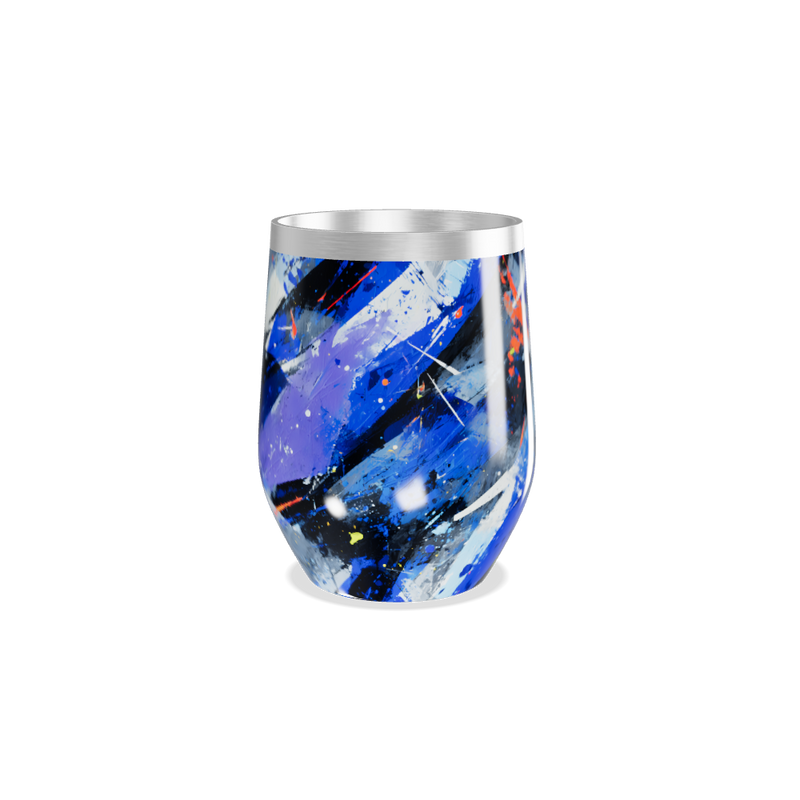 Copo Térmico Slim - Abstrato Azul Inox