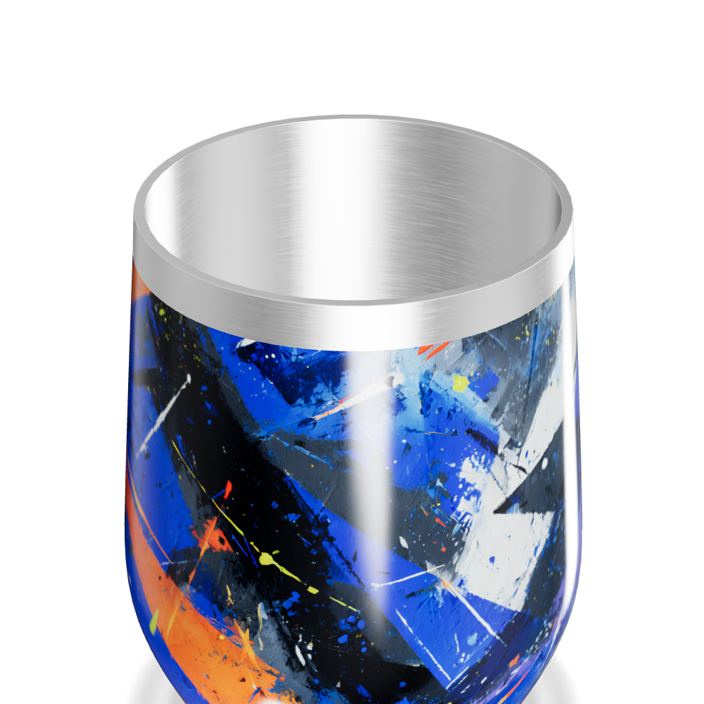 Copo Térmico Slim - Abstrato Azul Inox