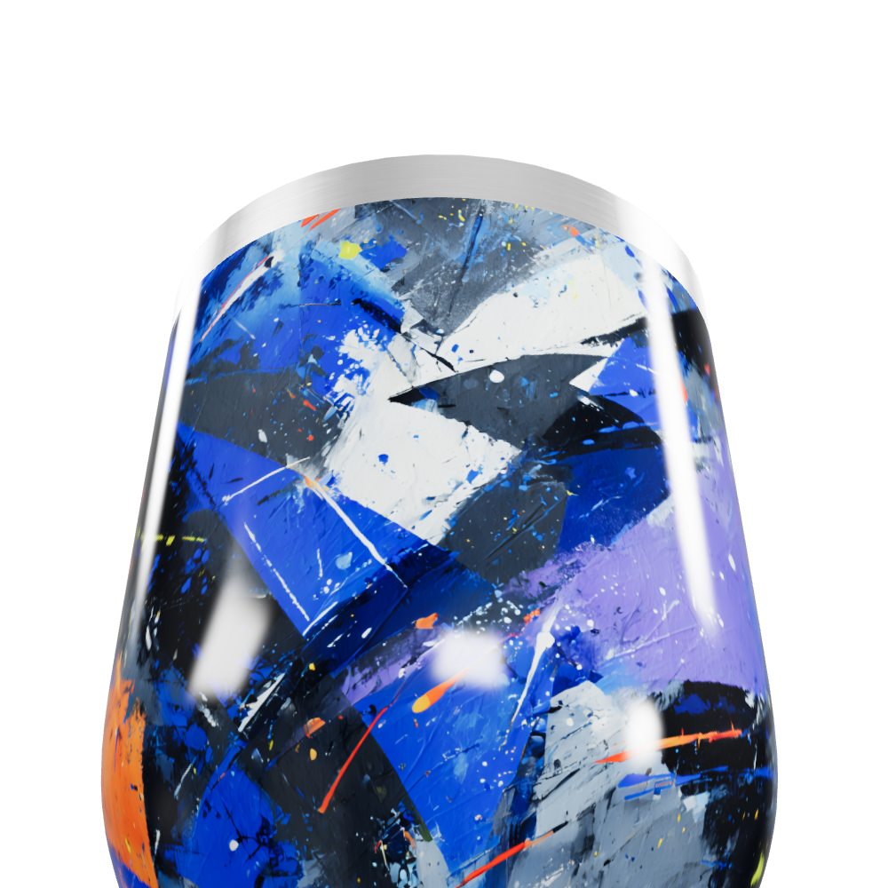 Copo Térmico Slim - Abstrato Azul Inox