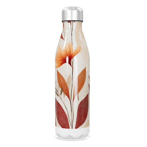 Garrafa Inox Estampada Flores Outono