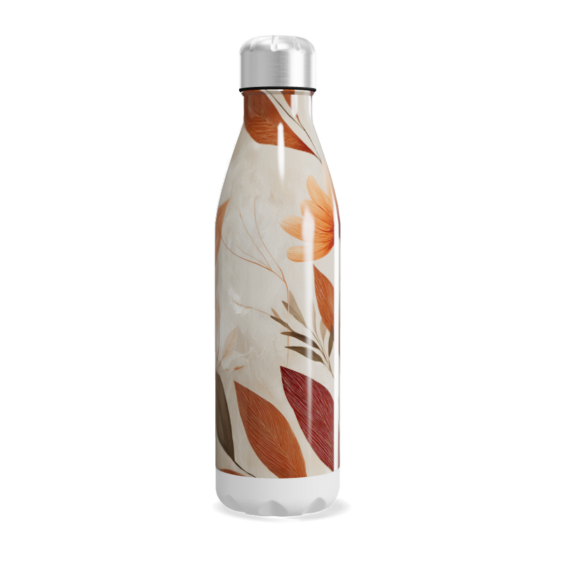 Garrafa Inox Estampada Flores Outono