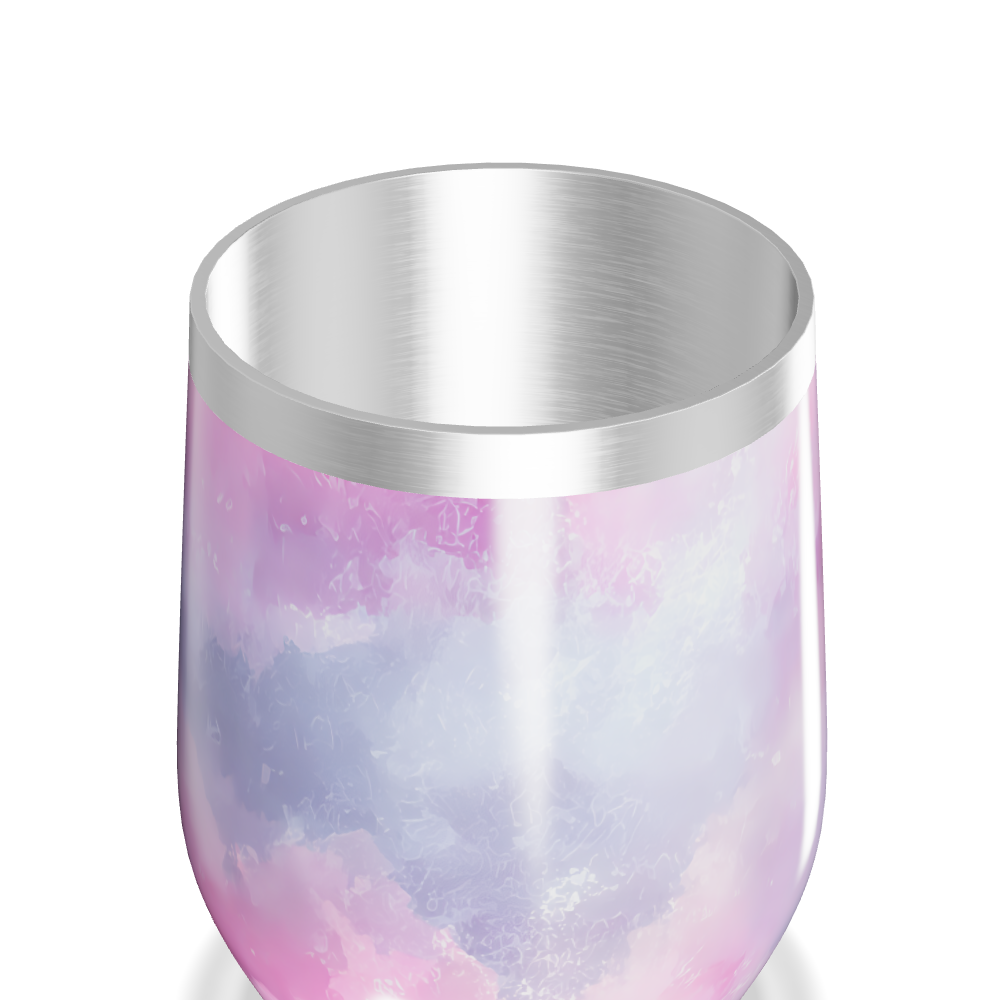 Copo Térmico Slim - Estampa Aquarela Rosa