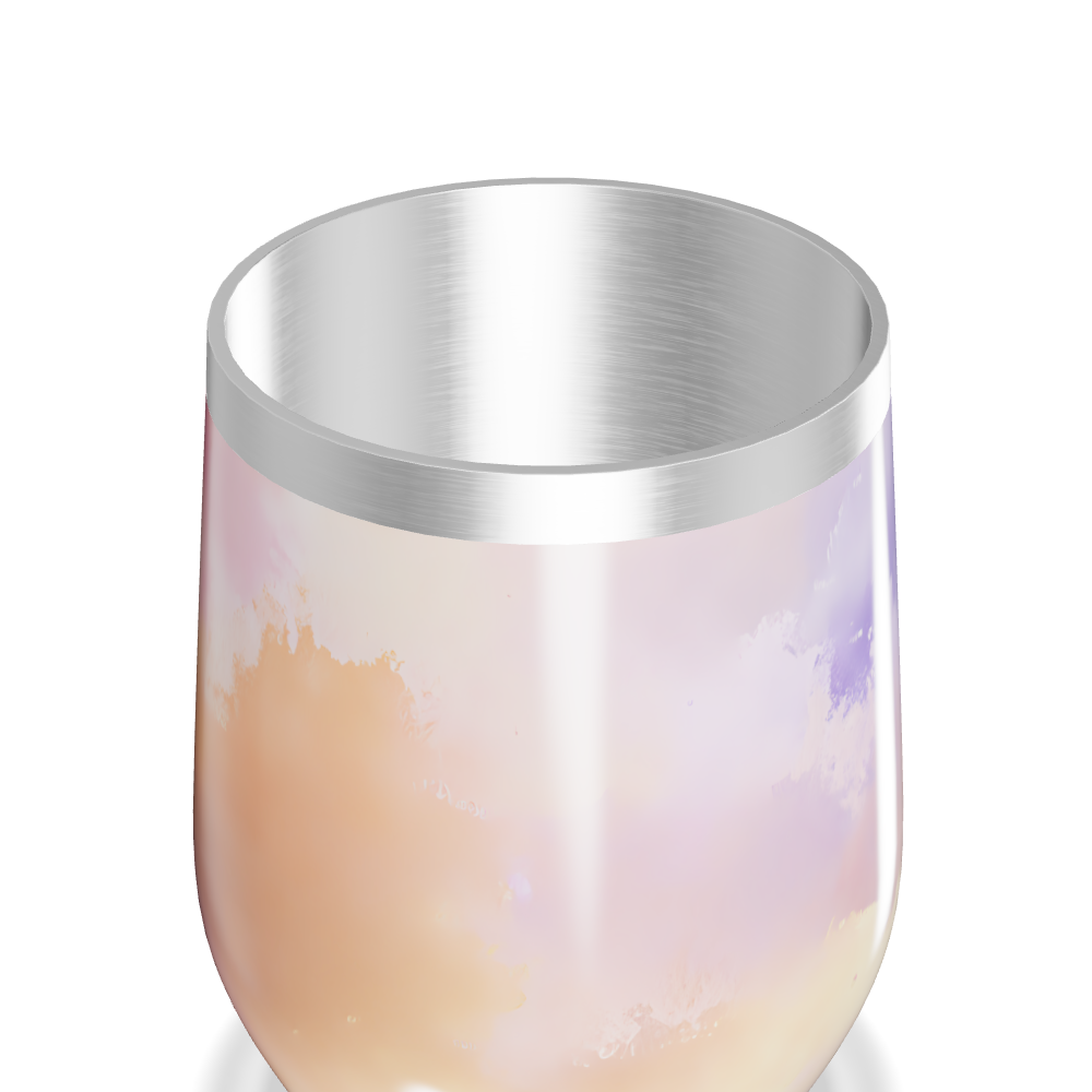 Copo Térmico Slim - Estampa Pastel Aquarela