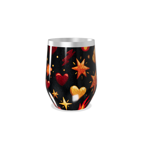 Copo Térmico Slim - Estampado Corações e Estrelas