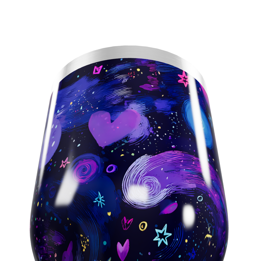 Copo Térmico Slim - Galáxia Colorida Inox