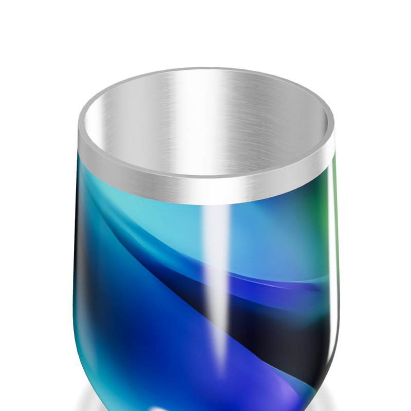 Copo Térmico Slim - Metalizado Azul-Verde