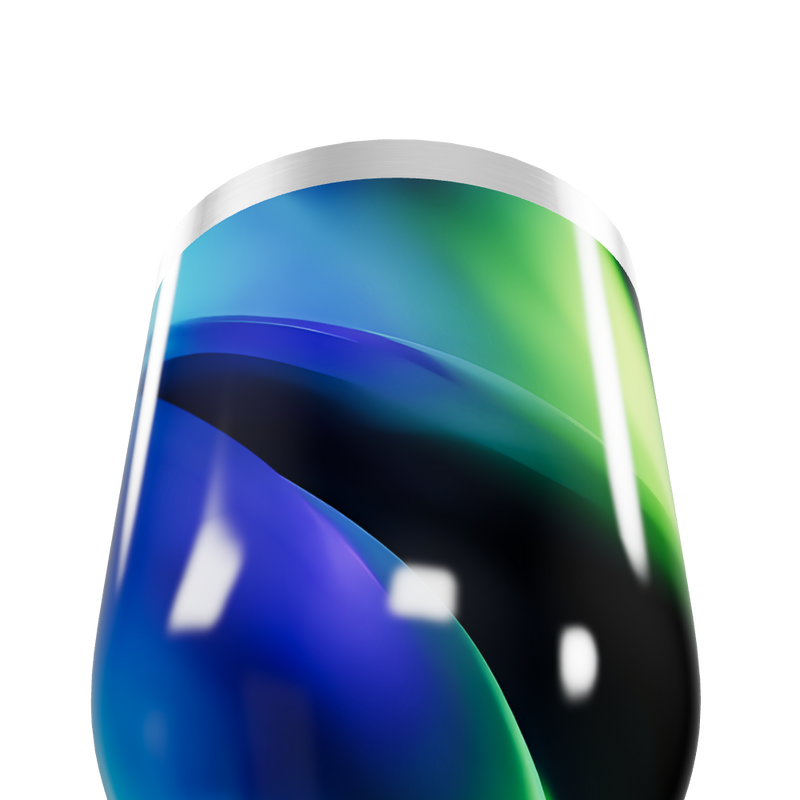 Copo Térmico Slim - Metalizado Azul-Verde