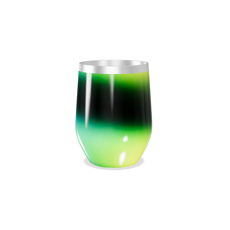 Copo Térmico Slim - Gradiente Verde Aço Inox