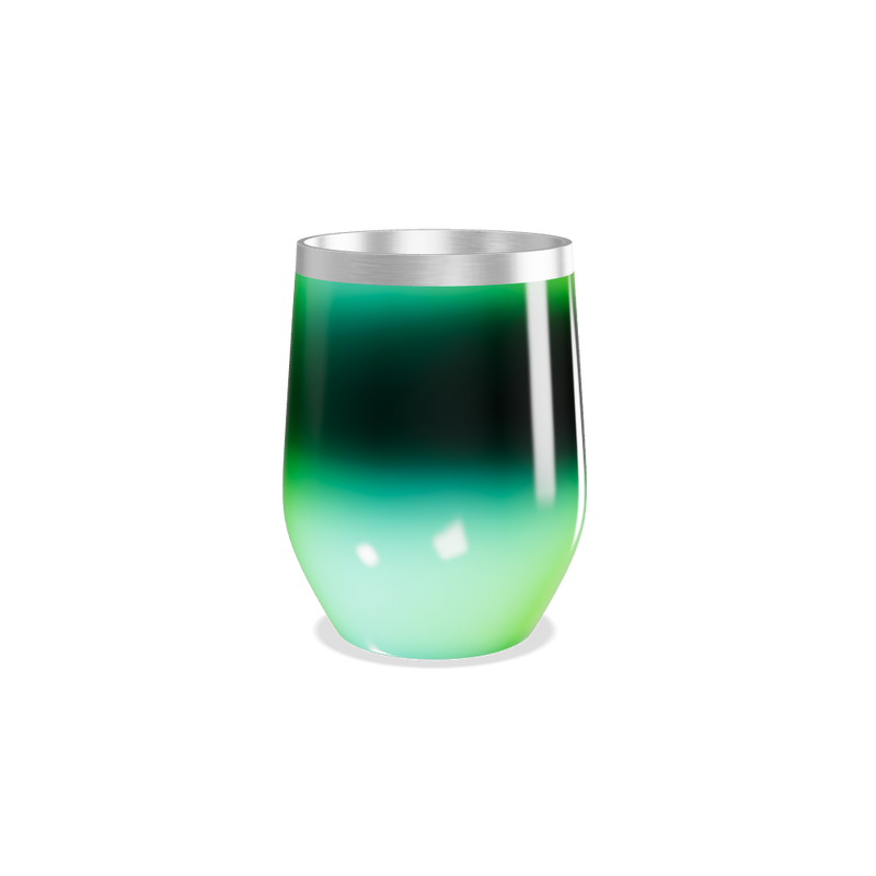 Copo Térmico Slim - Gradiente Verde Aço Inox