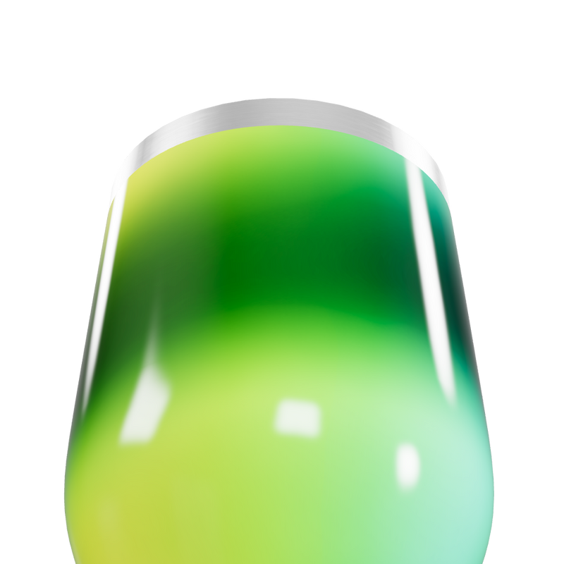 Copo Térmico Slim - Gradiente Verde Aço Inox