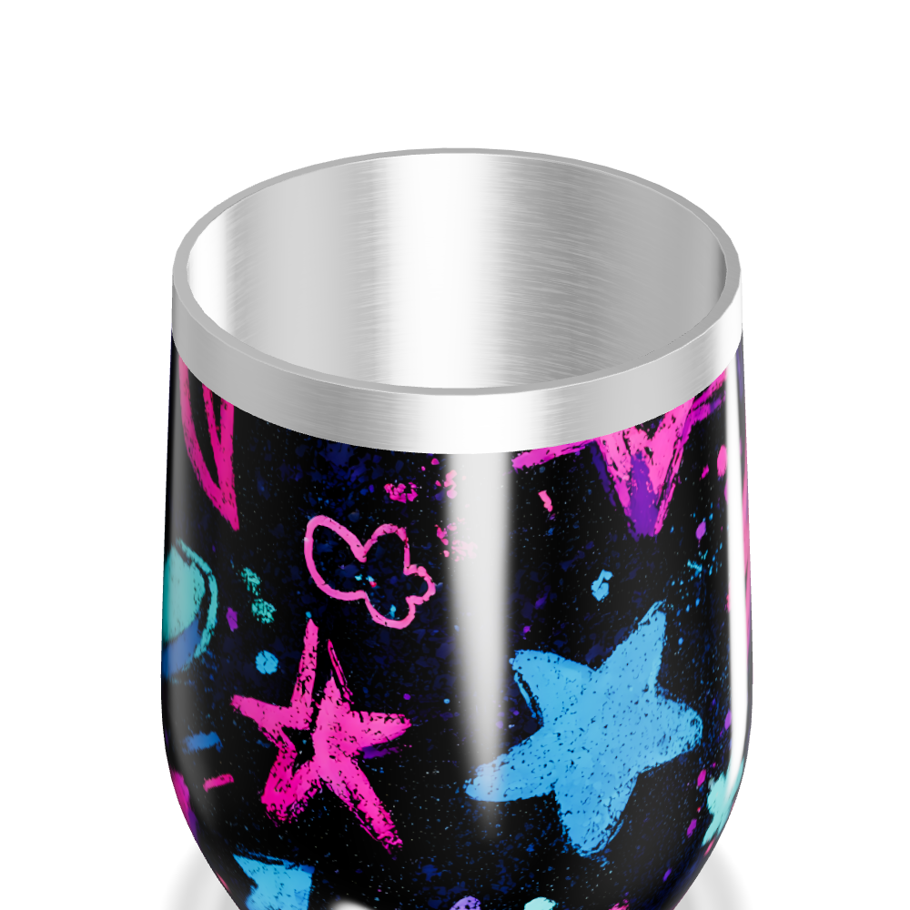 Copo Térmico Slim - Estampado Estrelas Coloridas