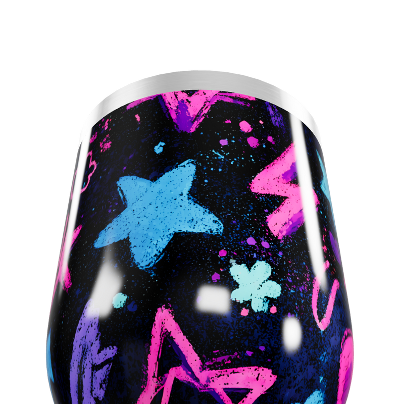 Copo Térmico Slim - Estampado Estrelas Coloridas