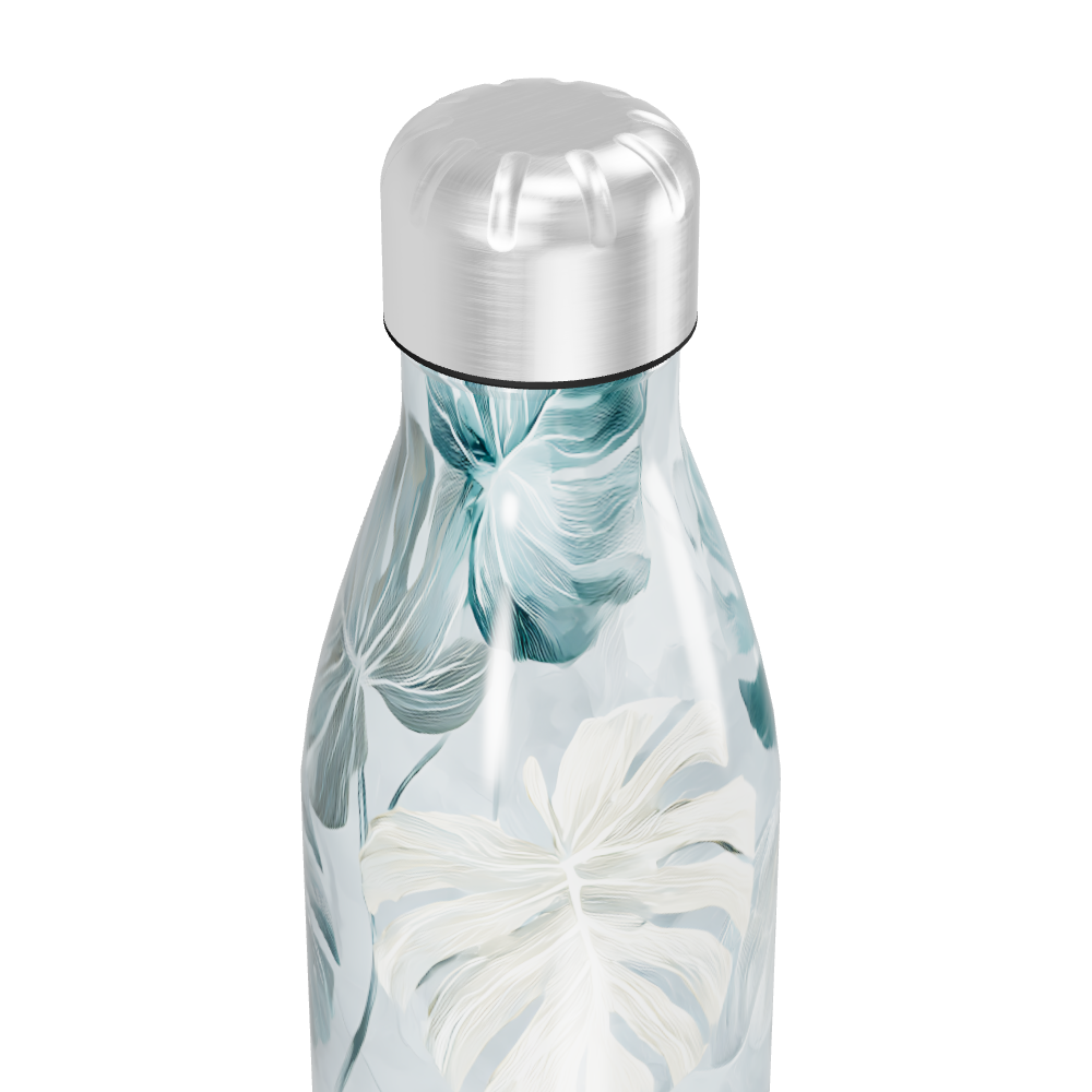 Garrafa Inox - Folhagem Azul