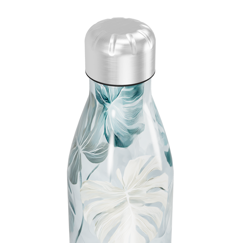 Garrafa Inox - Folhagem Azul