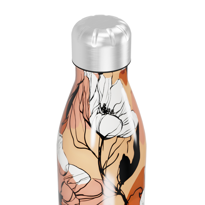 Garrafa Inox - Floral multicolorida
