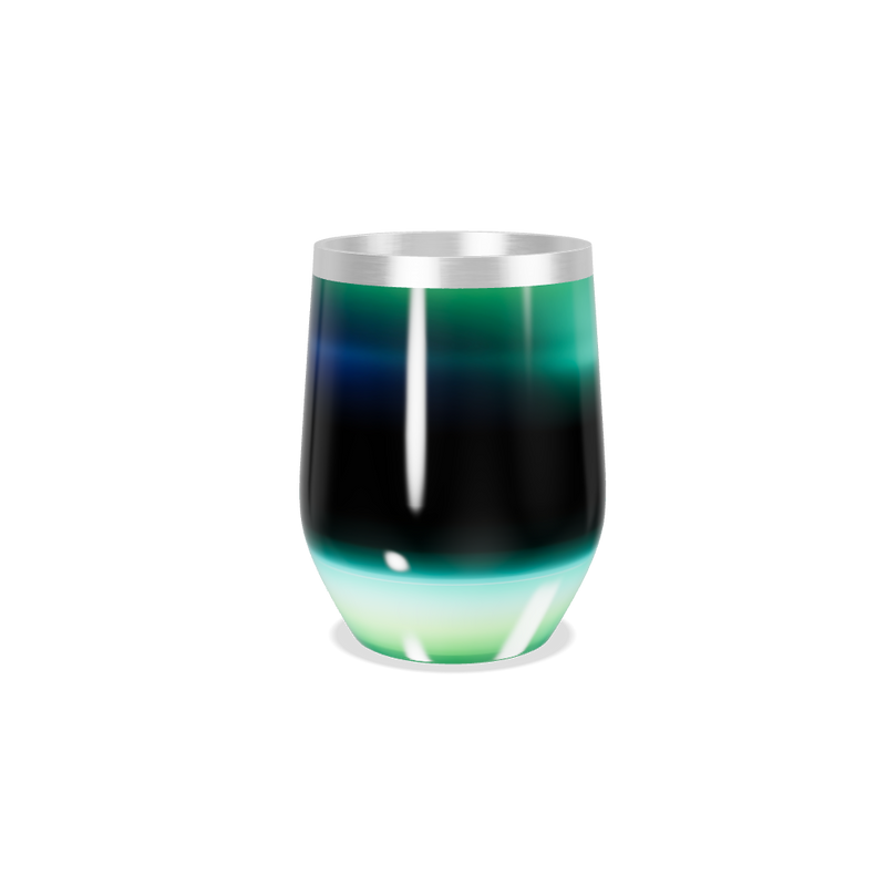 Copo Térmico Slim - Listras Preto e Verde