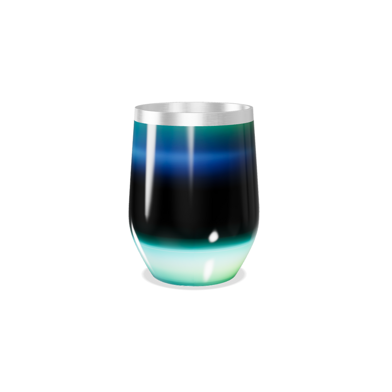 Copo Térmico Slim - Listras Preto e Verde