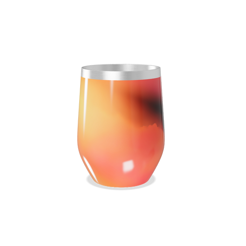 Copo Térmico Slim - Degradê Laranja Inox