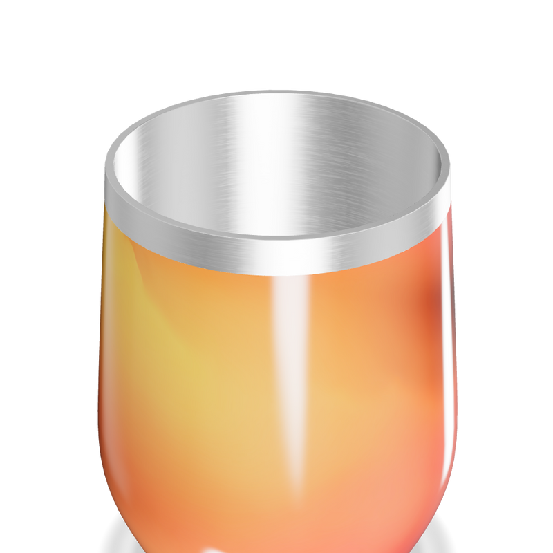Copo Térmico Slim - Degradê Laranja Inox