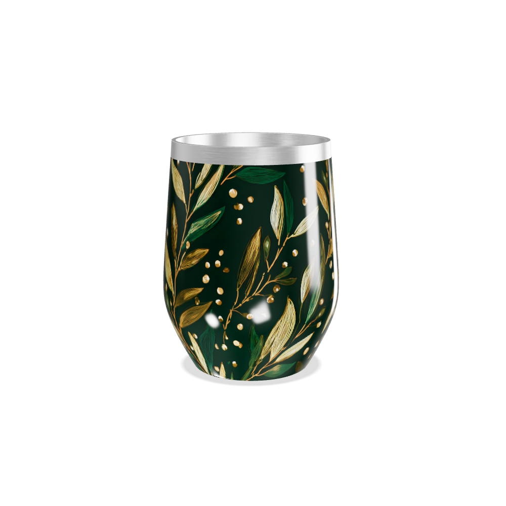 Copo Térmico Slim - Folhagem Verde Aço Inox