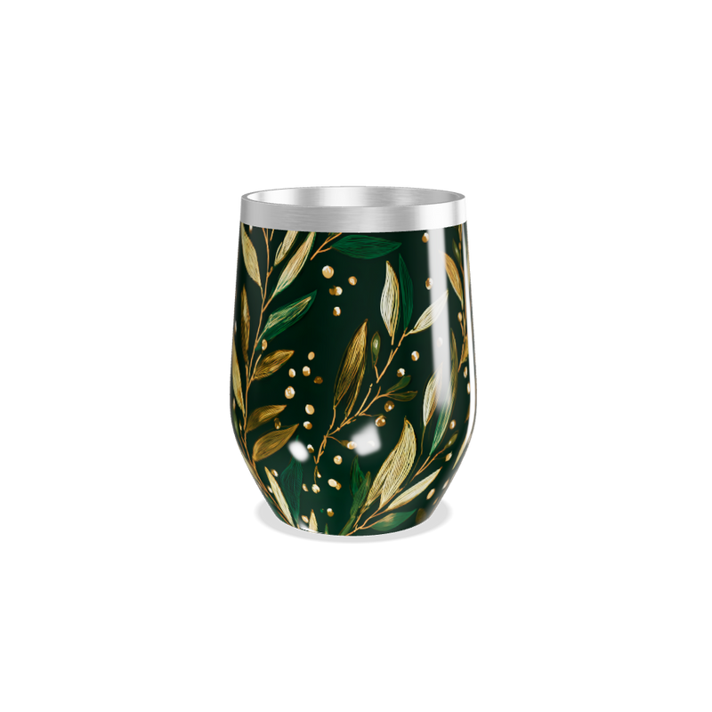 Copo Térmico Slim - Folhagem Verde Aço Inox