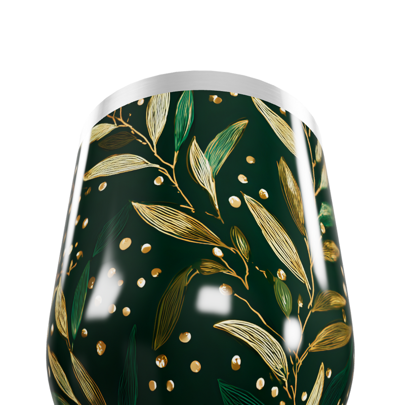 Copo Térmico Slim - Folhagem Verde Aço Inox