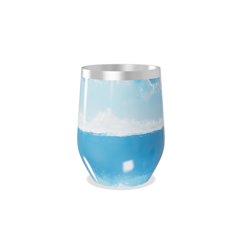 Copo Térmico Slim - Azul com Estampa Oceano