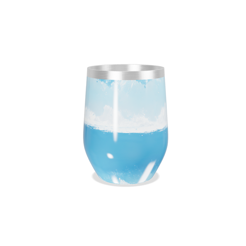 Copo Térmico Slim - Azul com Estampa Oceano