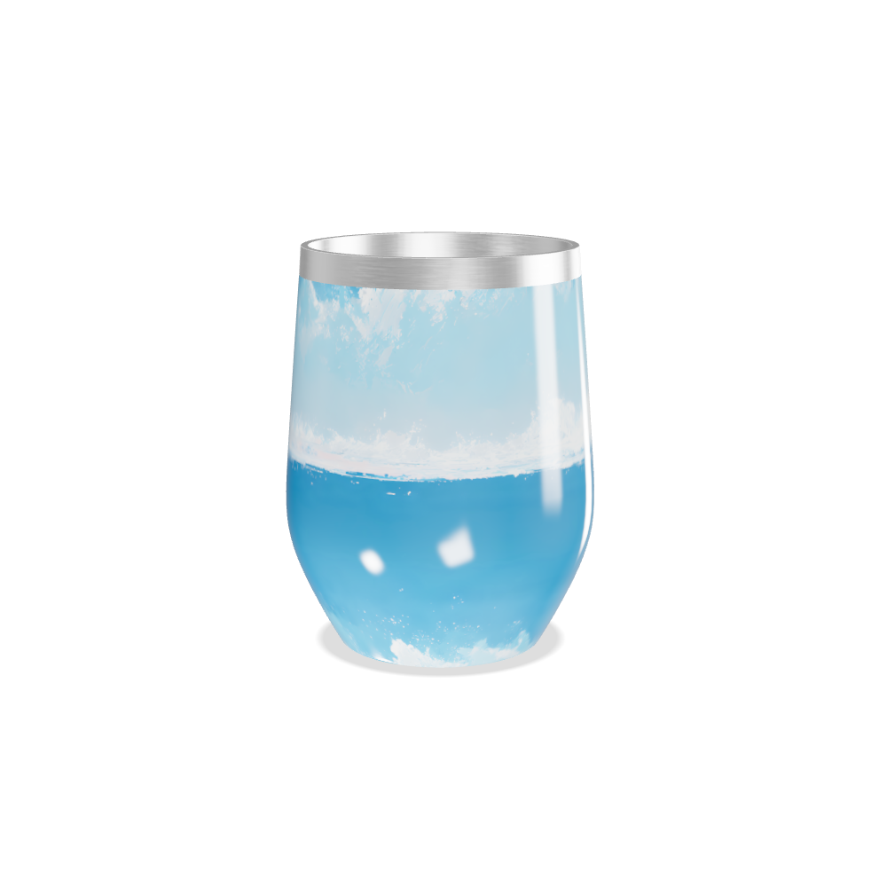 Copo Térmico Slim - Azul com Estampa Oceano